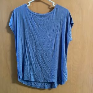Prana, S, blue short sleeved shirt